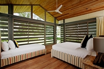 Bedroom with tropical view